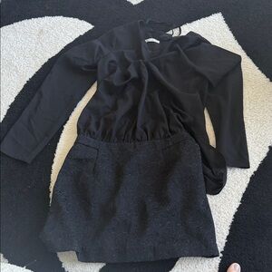 Elegant Black Long Sleeve Dress